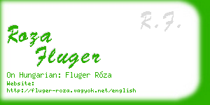 roza fluger business card
